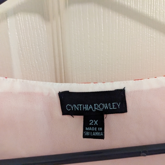 Cynthia Rowley sleeveless, layered top, size 2X - Picture 4 of 11